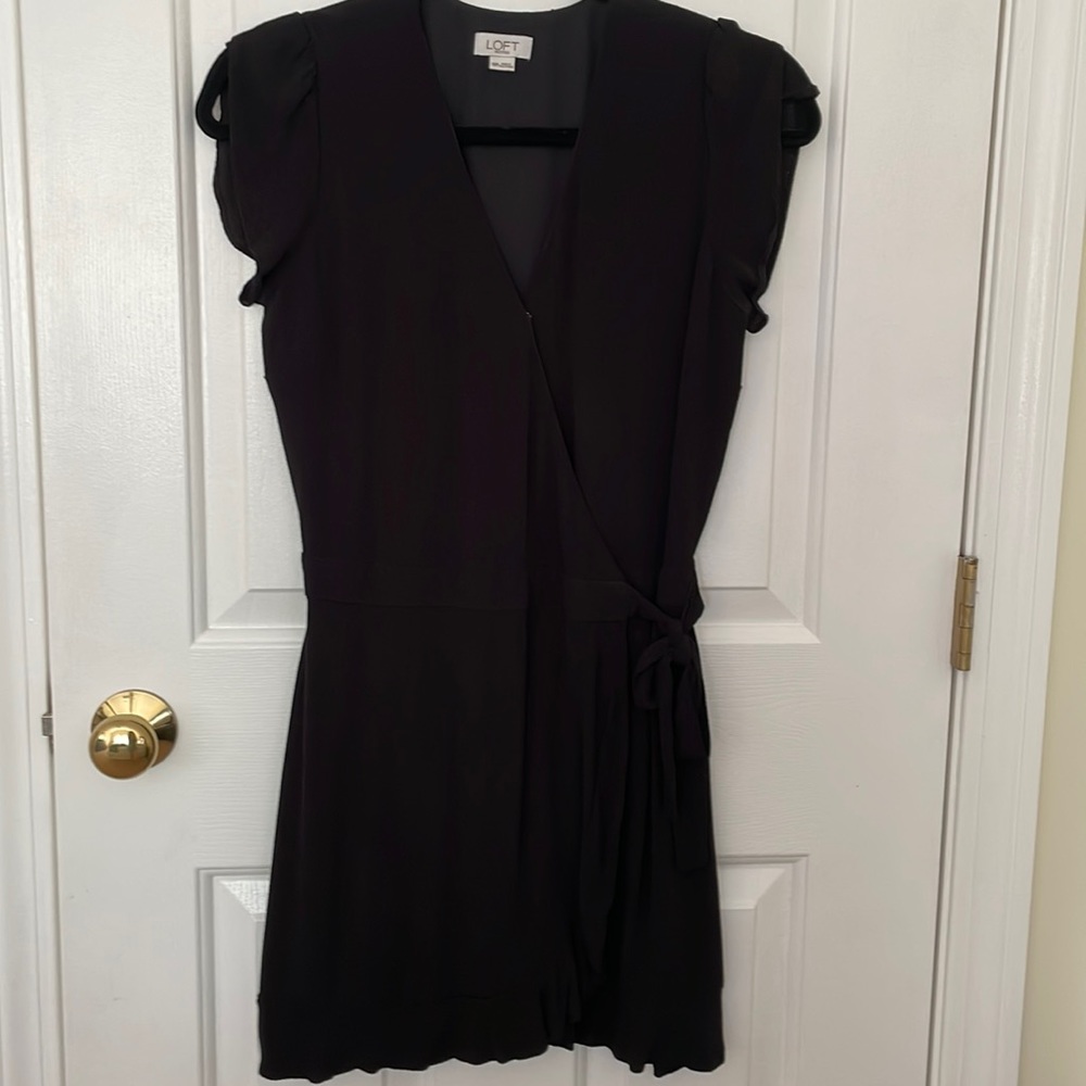Loft Petites Skort Dress Black 00P